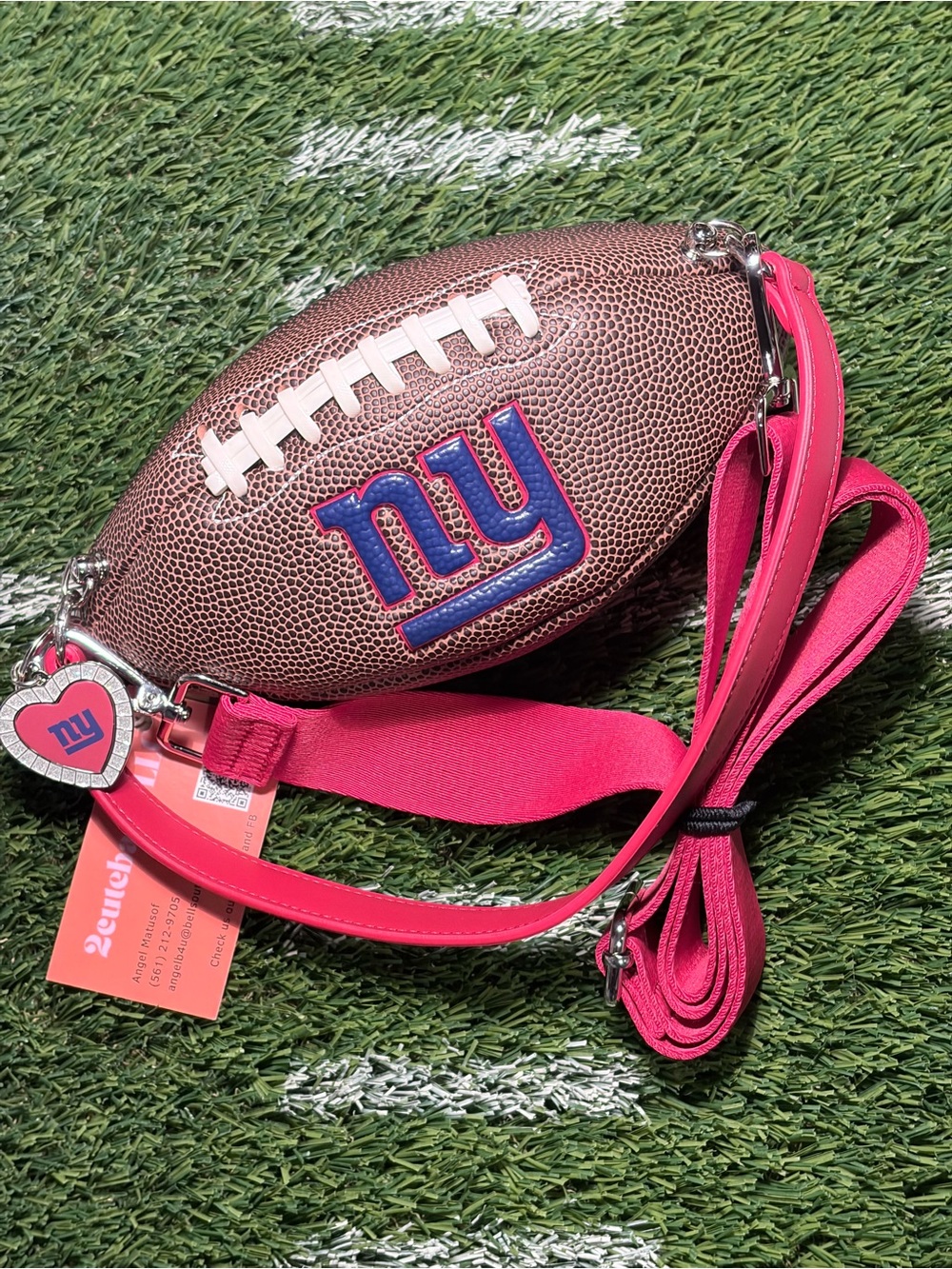 NY Giants Football Crossbody Bag